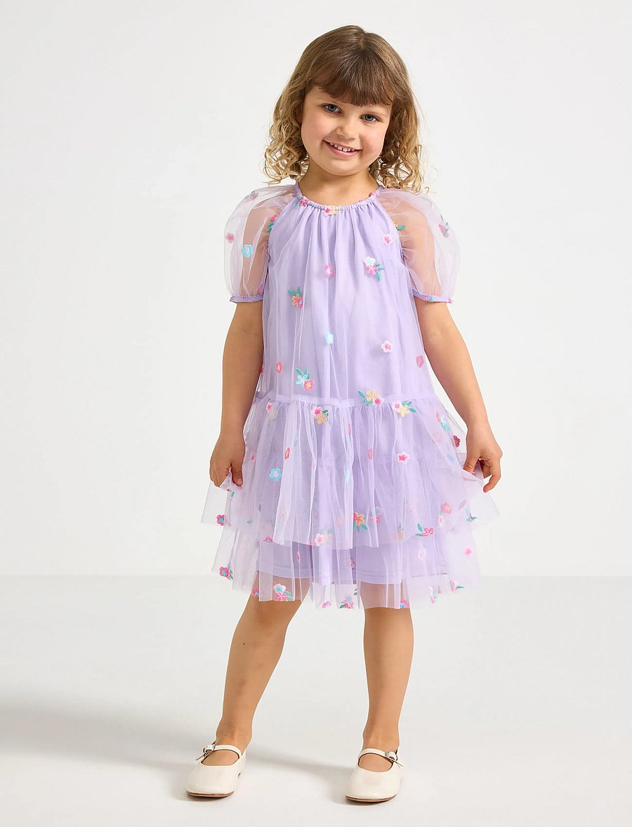 Lindex - Short-sleeved dress with flounces - kurzärmelige babykleider - light lilac - 0