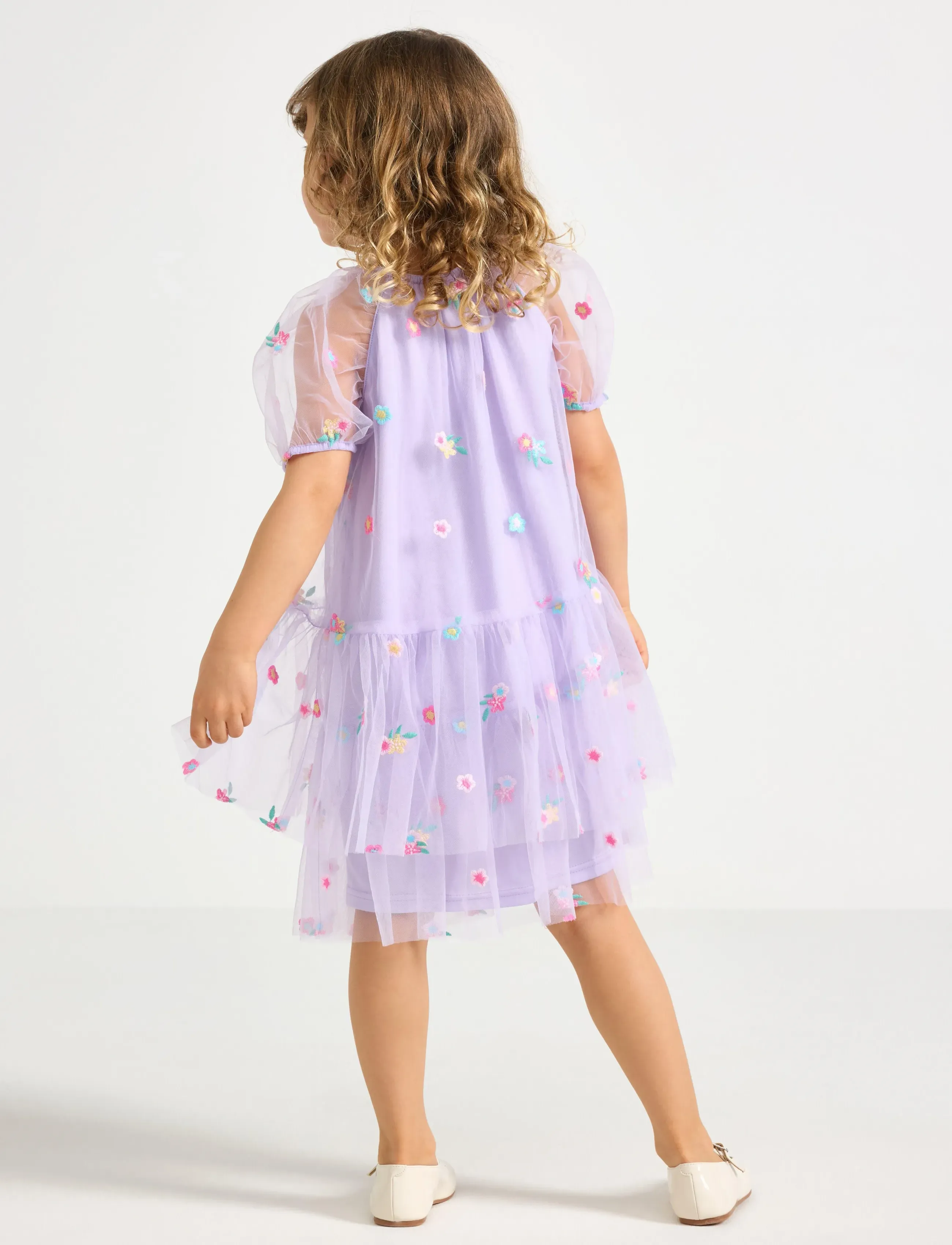 Lindex - Short-sleeved dress with flounces - kortærmede babykjoler - light lilac - 3