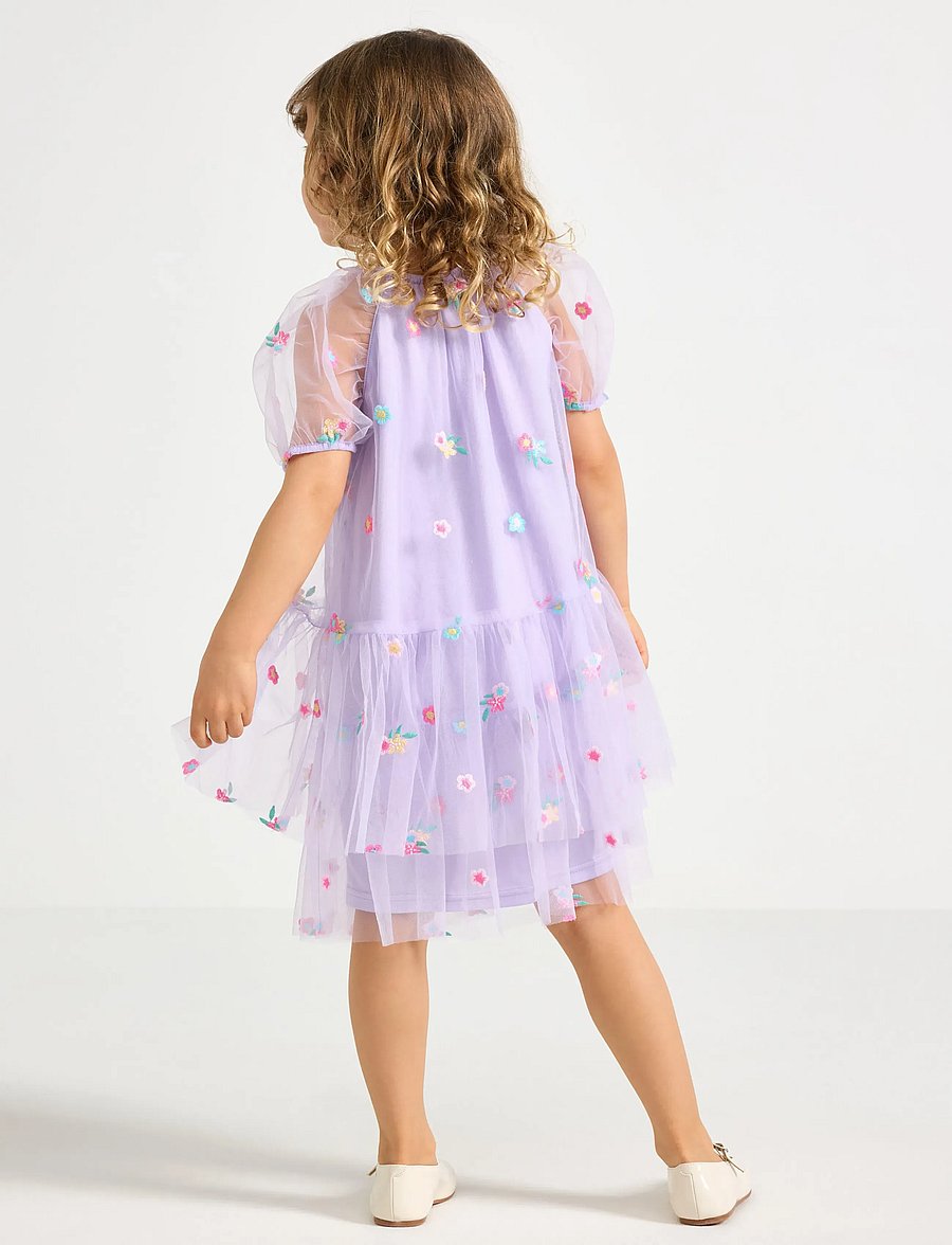 Lindex - Short-sleeved dress with flounces - kurzärmelige babykleider - light lilac - 3
