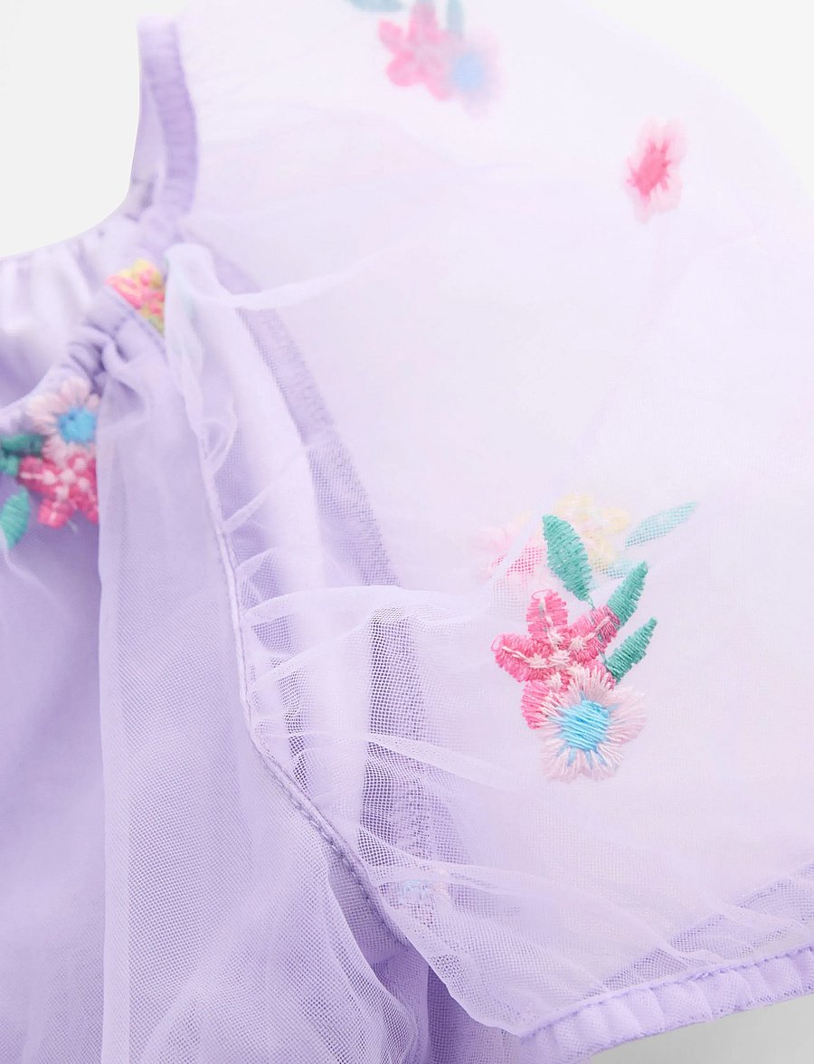 Lindex - Short-sleeved dress with flounces - kurzärmelige babykleider - light lilac - 5