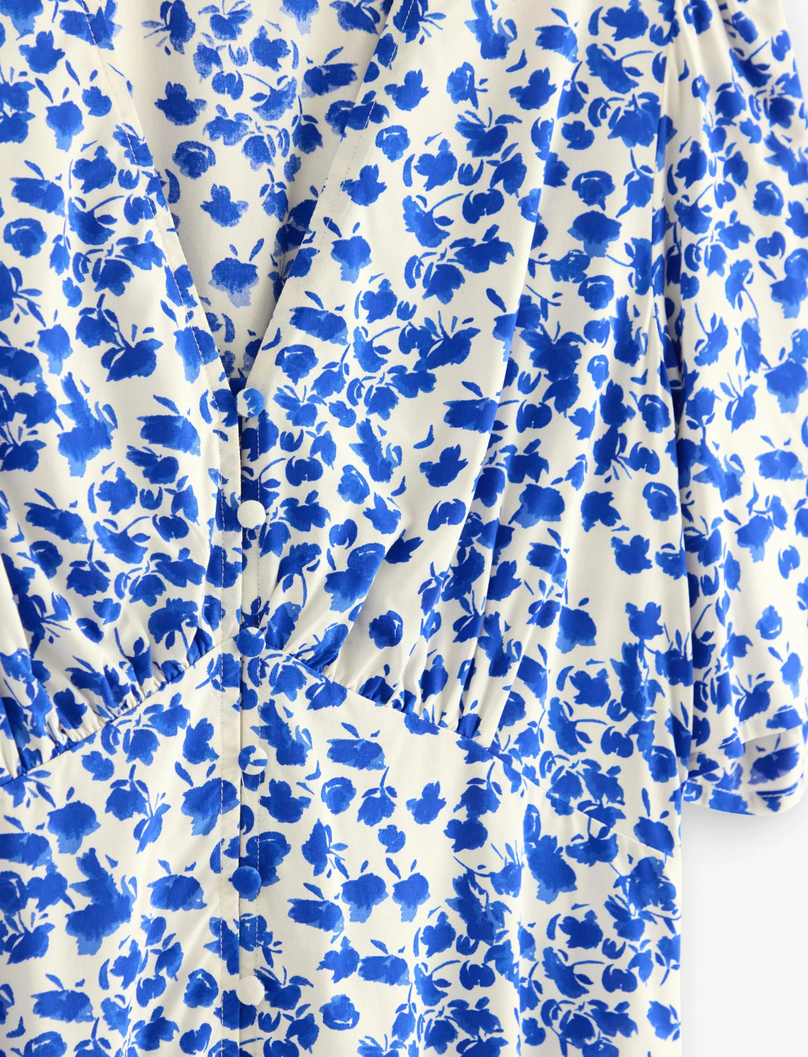Lindex - Midi dress with puff sleeves - konfirmationstøj - blue - 5