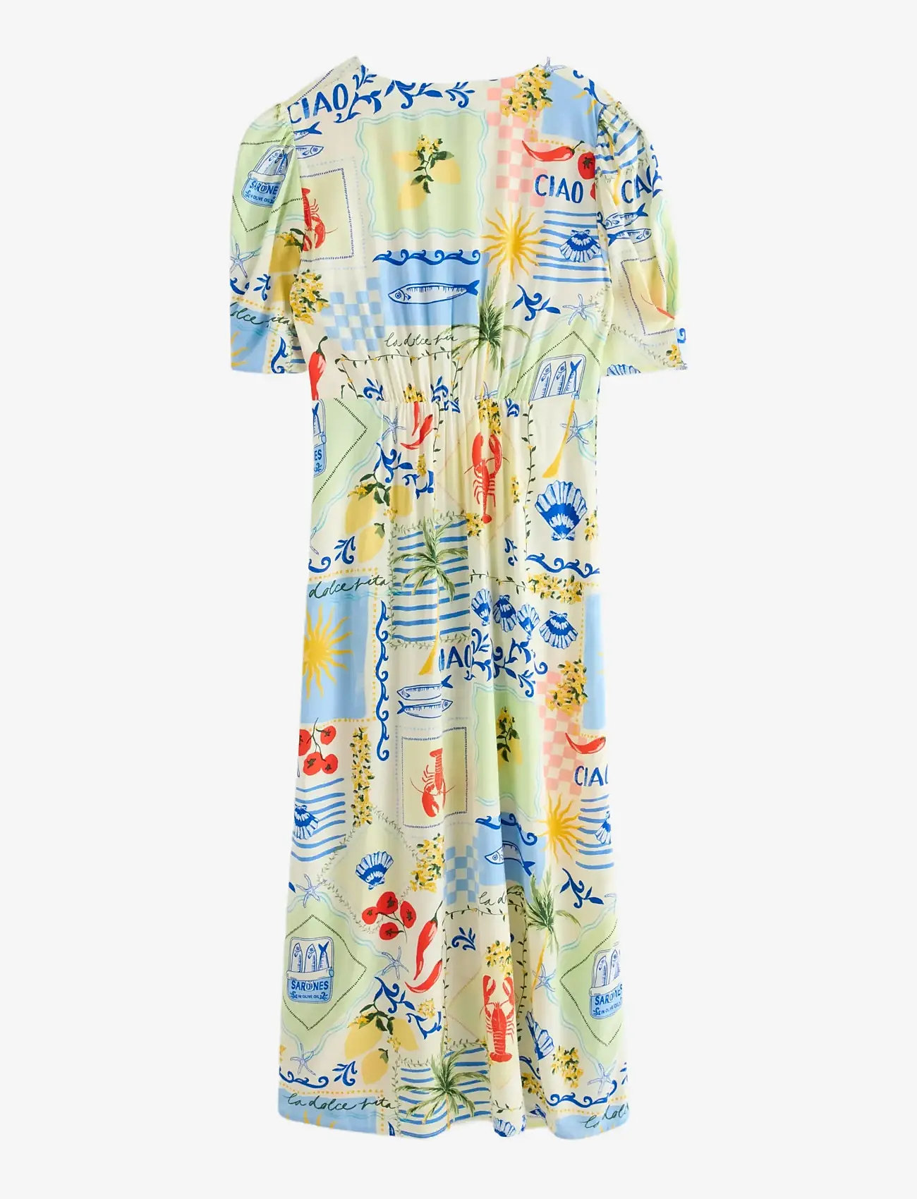 Lindex - Midi dress with puff sleeves - konfirmatsioon - light yellow - 2