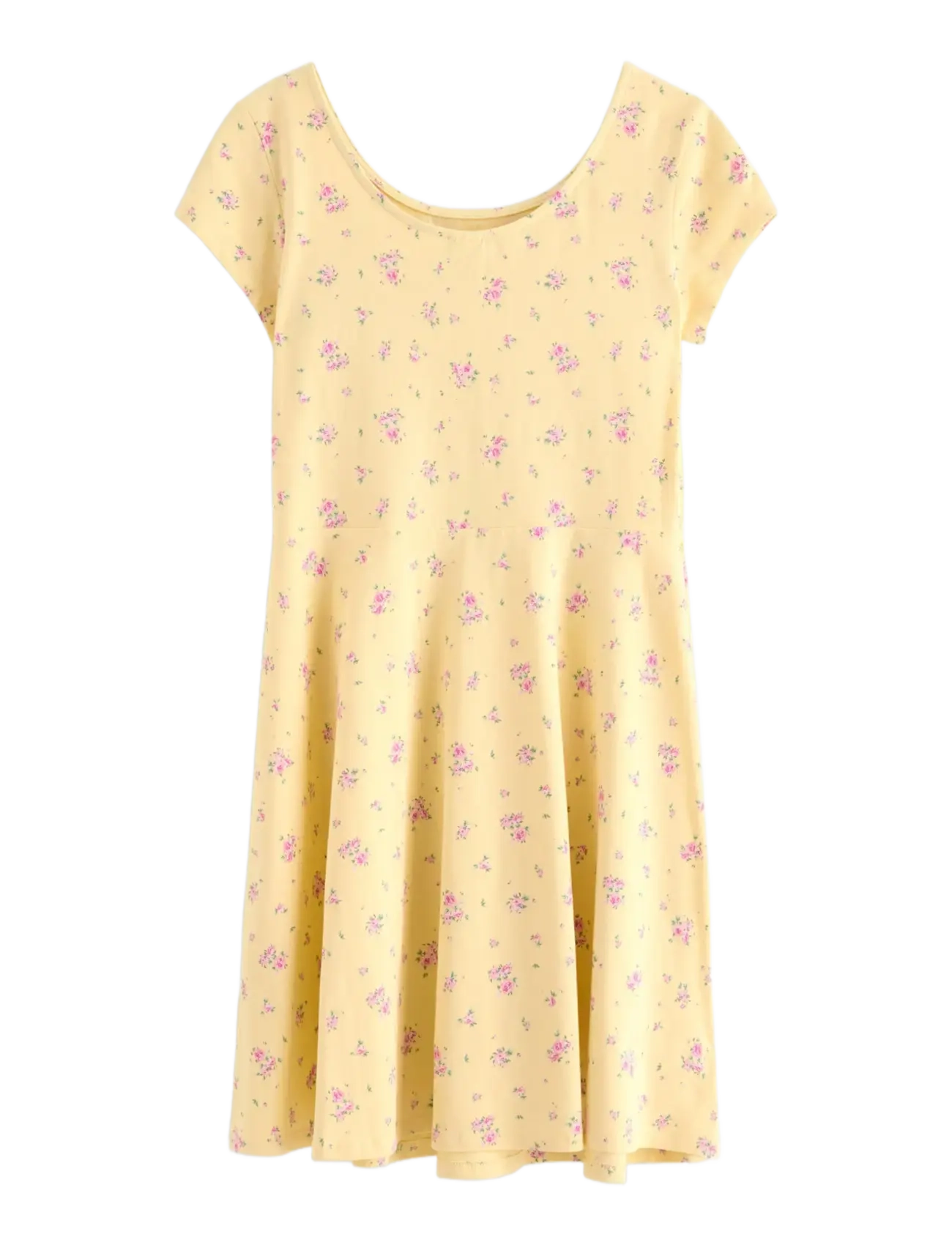 Lindex - Jersey dress - short-sleeved casual dresses - light yellow - 2