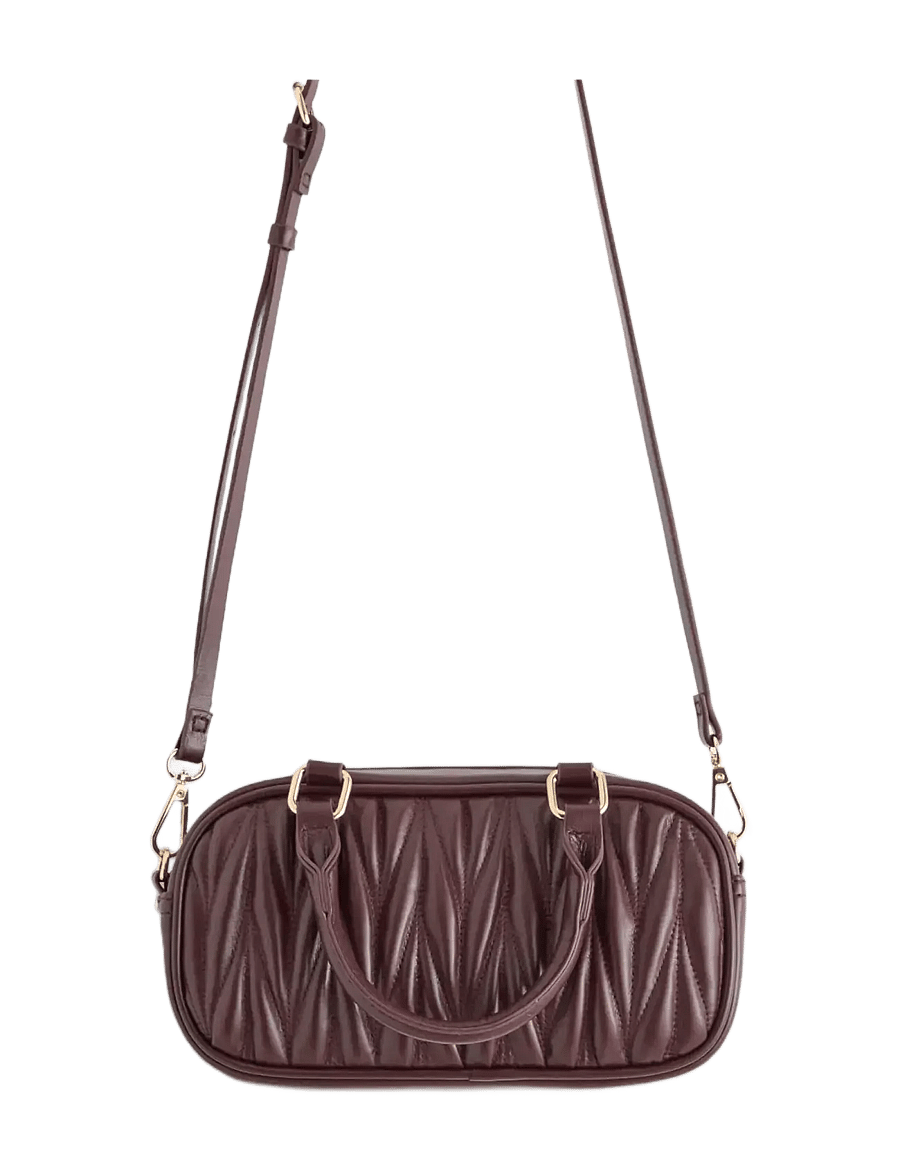 Lindex - Bag pleated Fran - mode trends - dark dusty lilac - 1