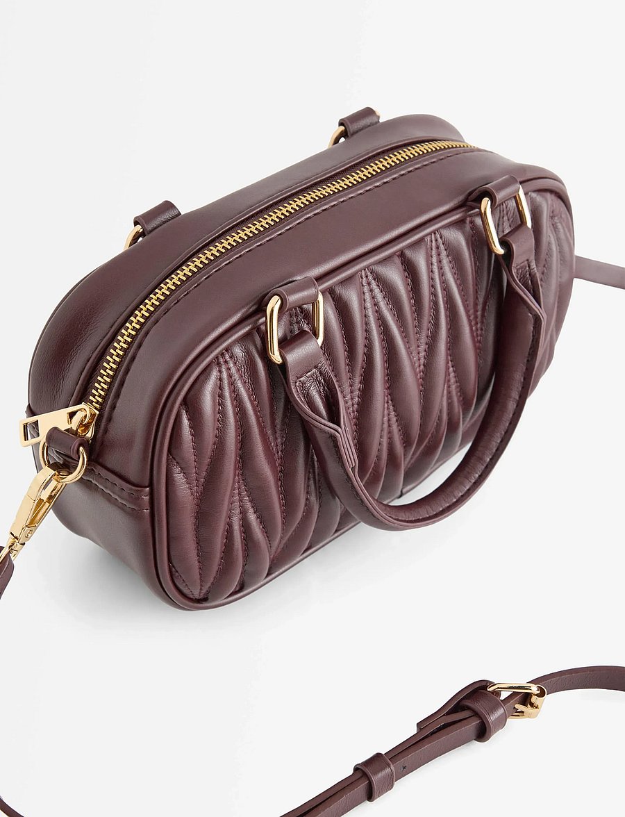 Lindex - Bag pleated Fran - mode trends - dark dusty lilac - 2