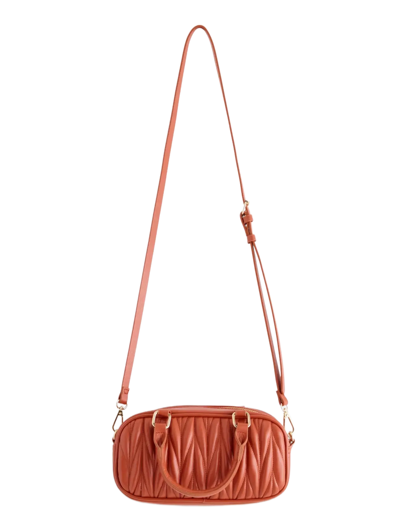 Lindex Bag Pleated Fran, One Size, Bags, Orange - Small Shoulder Bags-crossbody Frauen