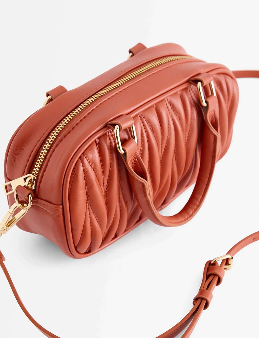 Lindex - Bag pleated Fran - mode trends - orange - 2