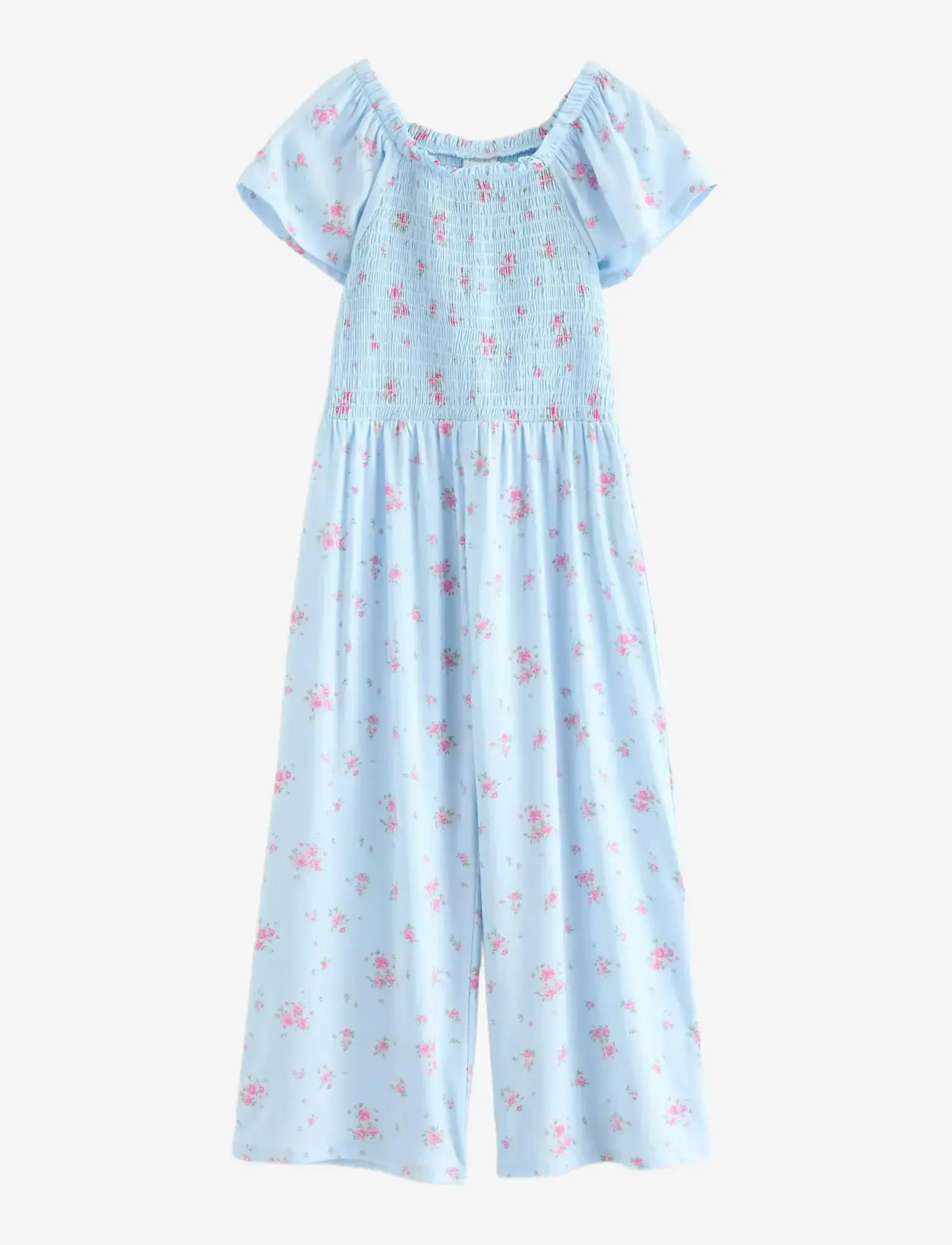 Lindex - Jumpsuit with smock - buksedragter - light blue - 1