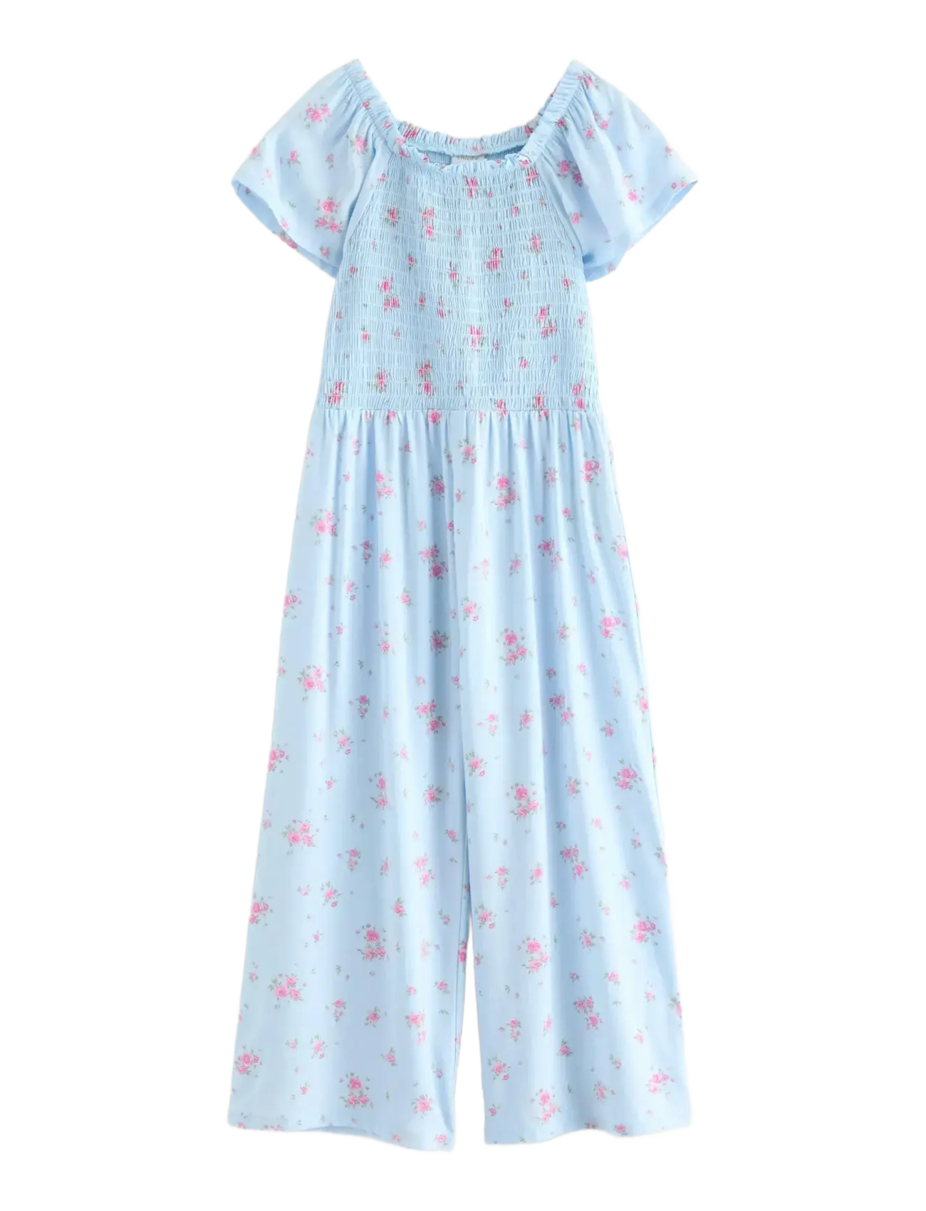 Lindex Jumpsuit with smock - Riided - LIGHT BLUE / blue