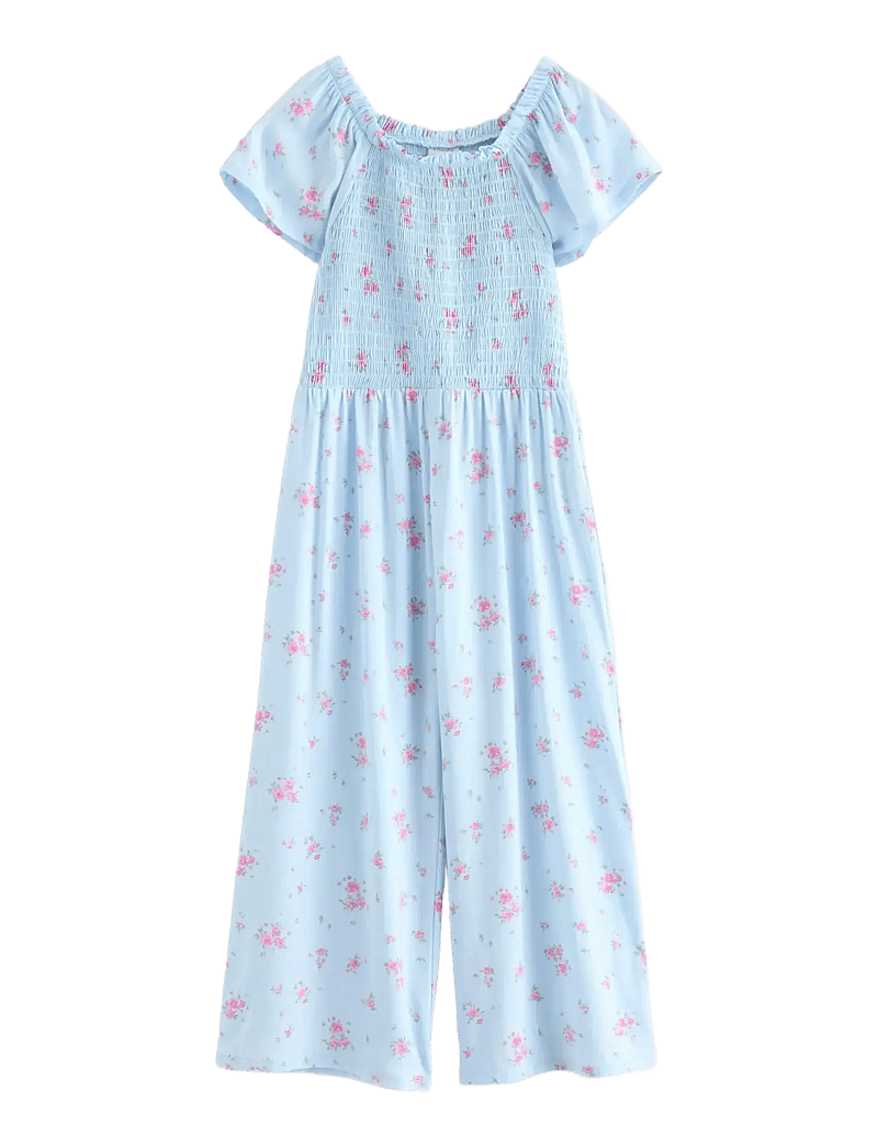 Lindex - Jumpsuit with smock - buksedragter - light blue - 1
