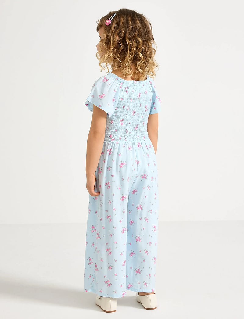 Lindex - Jumpsuit with smock - buksedragter - light blue - 3