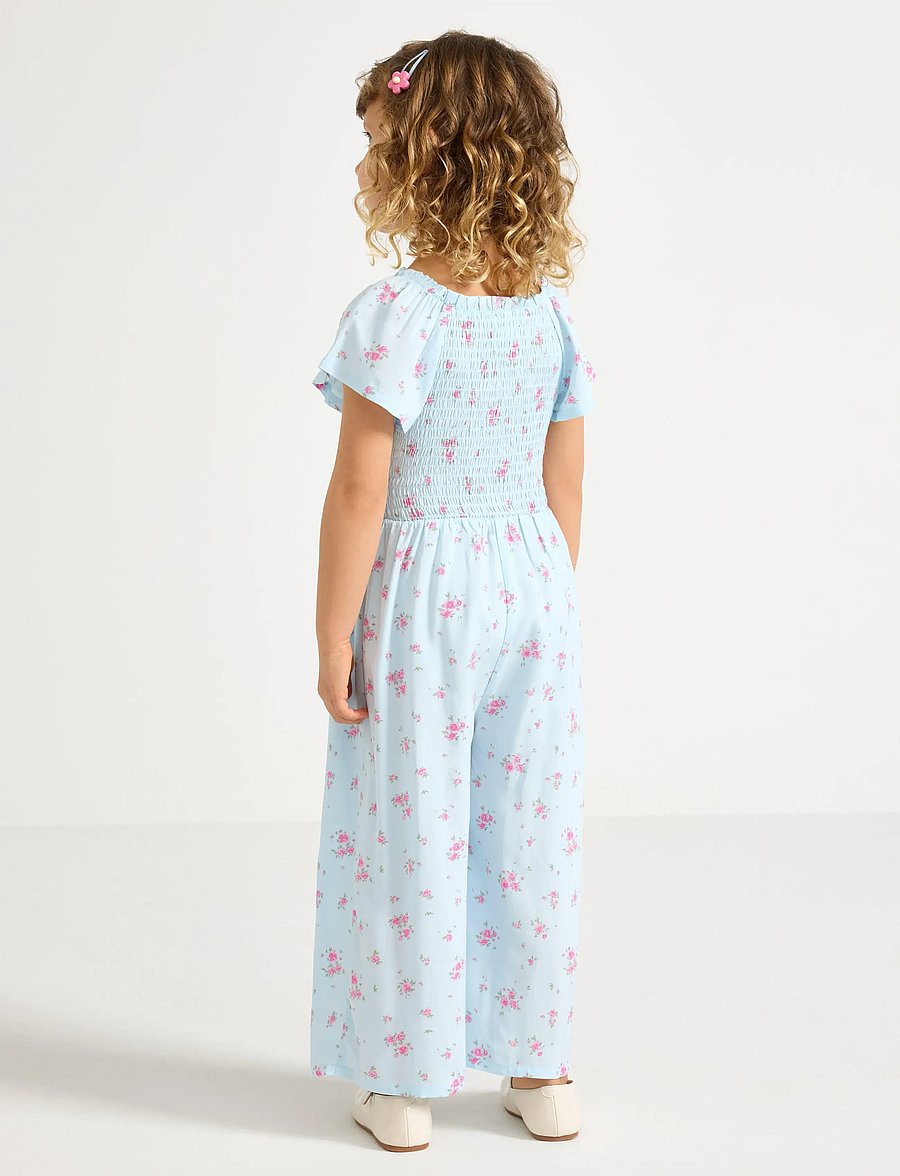 Lindex - Jumpsuit with smock - buksedrakter - light blue - 3