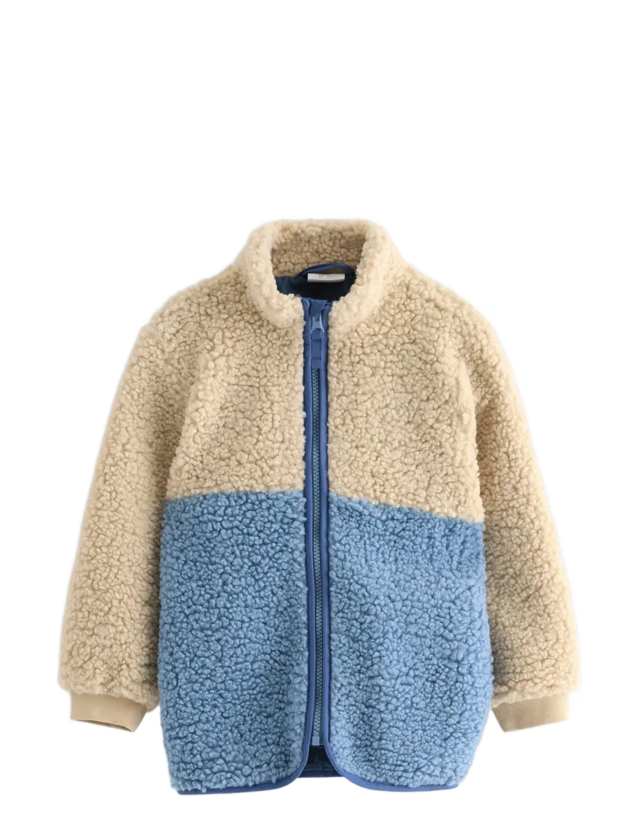 Lindex Jacket pile colourblock - Neuheiten - LT DUSTY BLUE / beige