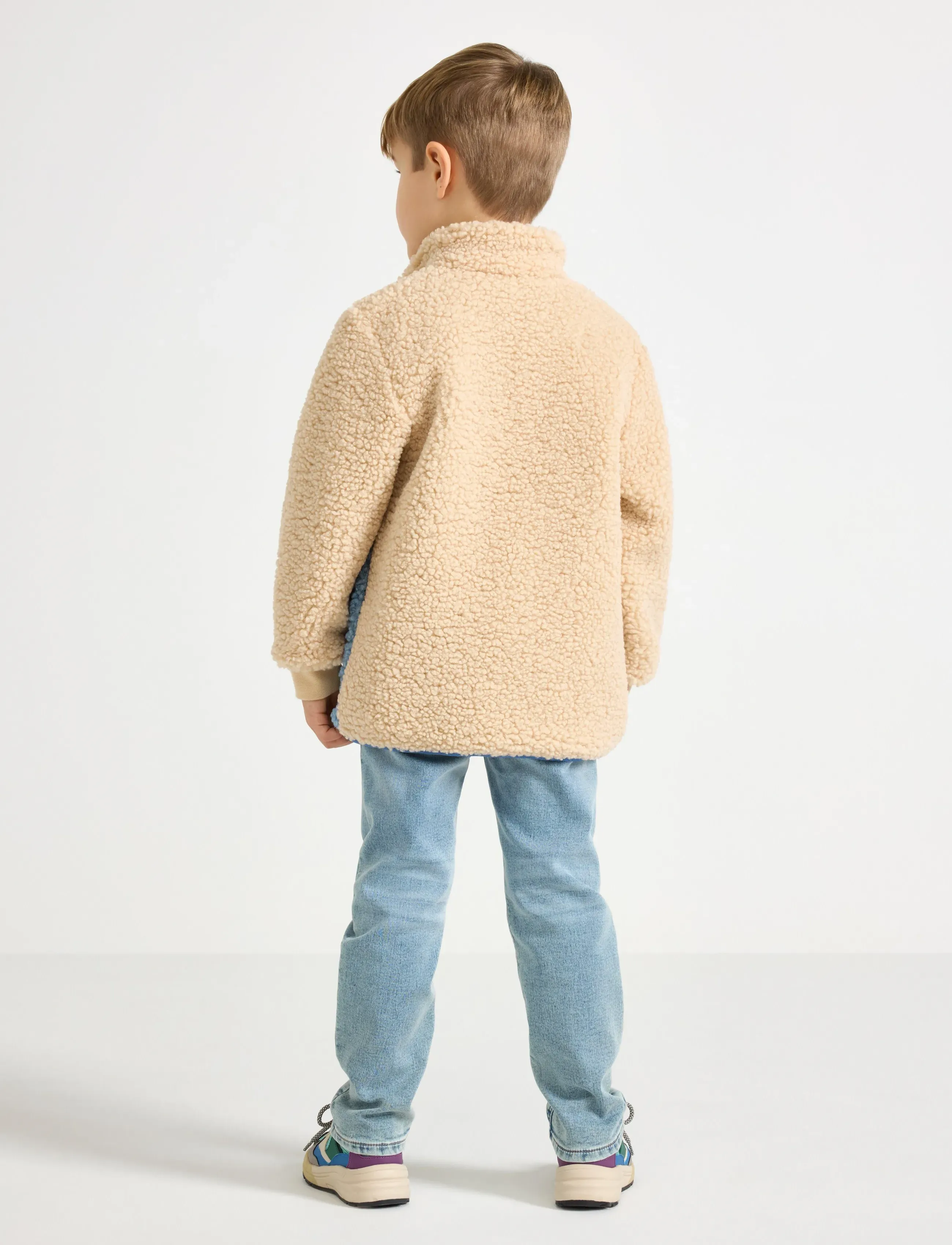 Lindex - Jacket pile colourblock - fleece-kleidung - lt dusty blue - 3