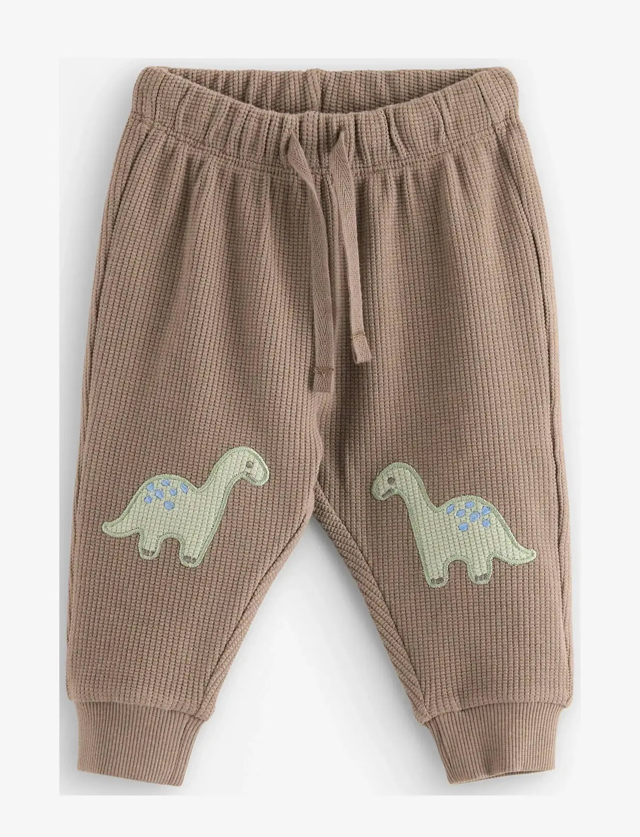 Lindex - Trousers waffle patch at knee - sweatpants - dark khaki - 0