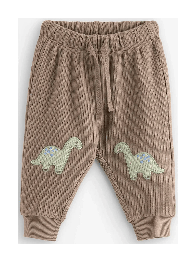 Lindex - Trousers waffle patch at knee - sweatpants - dark khaki - 0