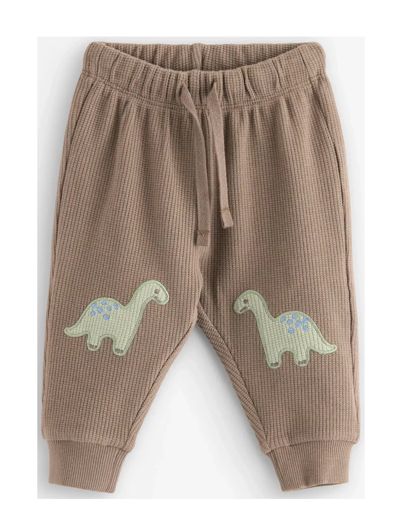 Lindex Waffled joggers - 4 for 3 - DARK KHAKI / brown