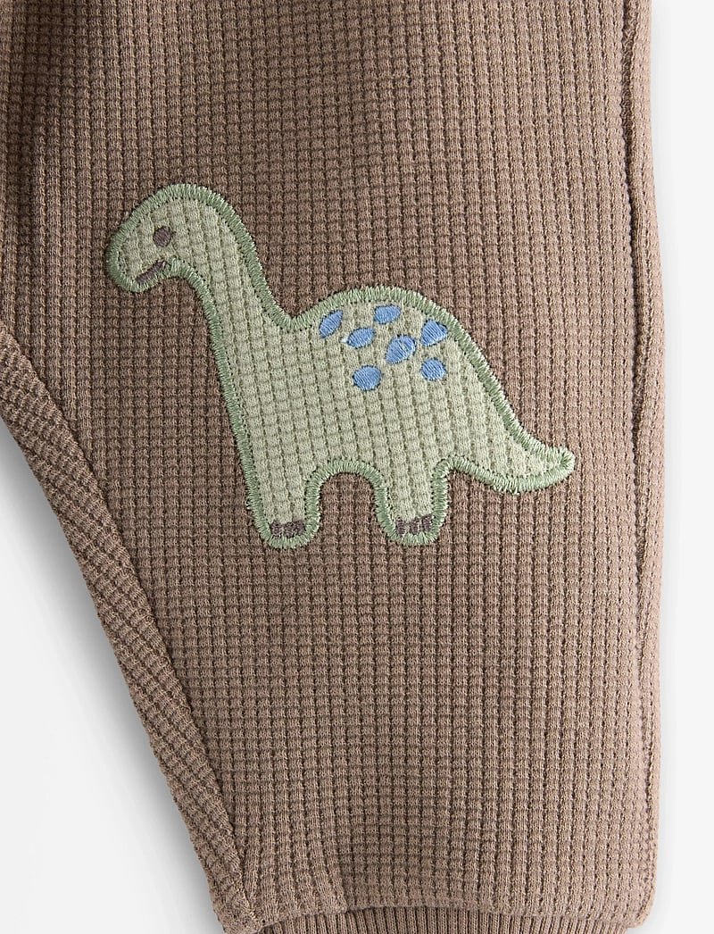 Lindex - Trousers waffle patch at knee - sweatpants - dark khaki - 2