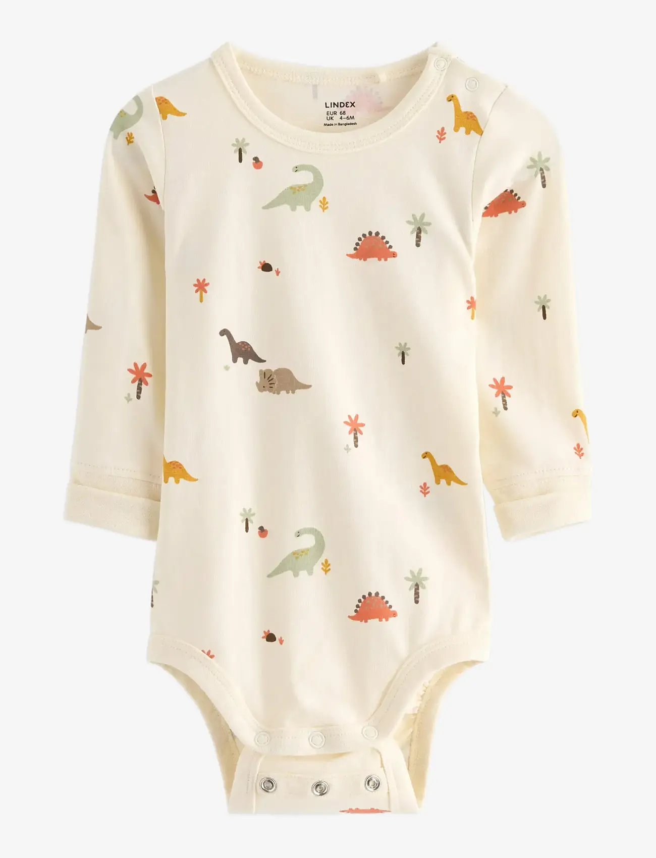 Lindex - Body Mini Dino aop - lühikeste varrukatega bodid - white - 0