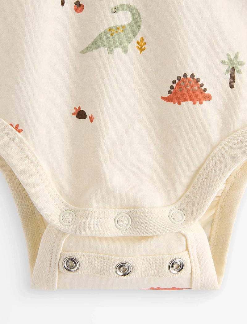 Lindex - Body Mini Dino aop - lühikeste varrukatega bodid - white - 2