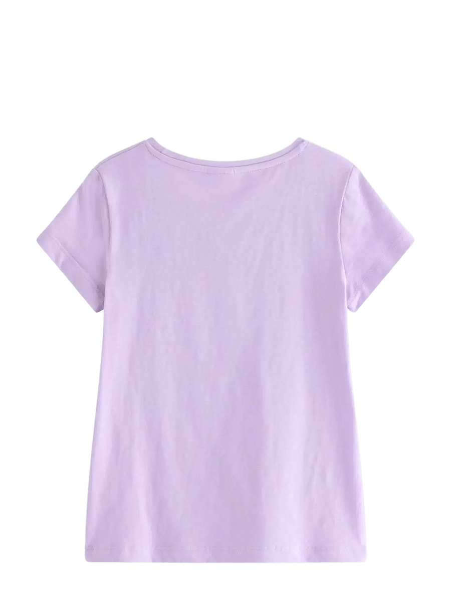 Lindex - Top ss cats with sequins plcem - kurzärmelige - light lilac - 2