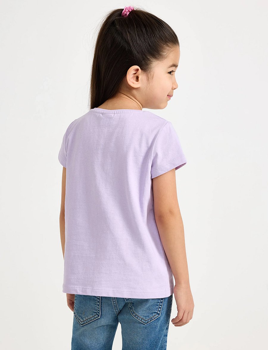 Lindex - Top ss cats with sequins plcem - kurzärmelige - light lilac - 3