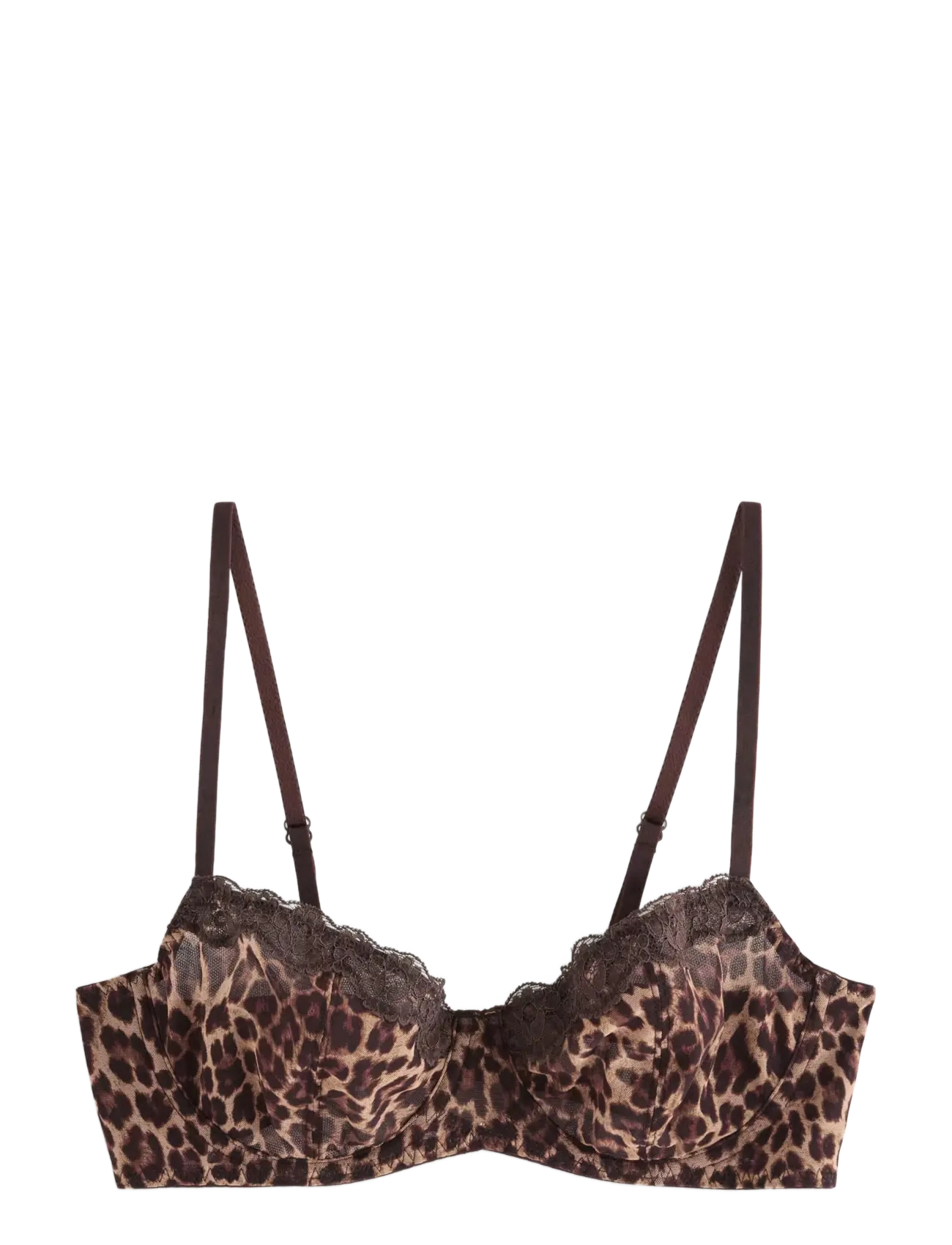 Lindex Senna unpadded bra - BH'er - DARK DUSTY BROWN / brown
