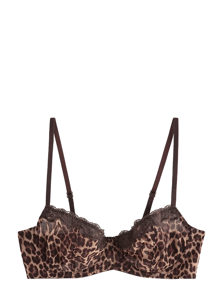 Lindex - Senna unpadded bra - dark dusty brown - 1