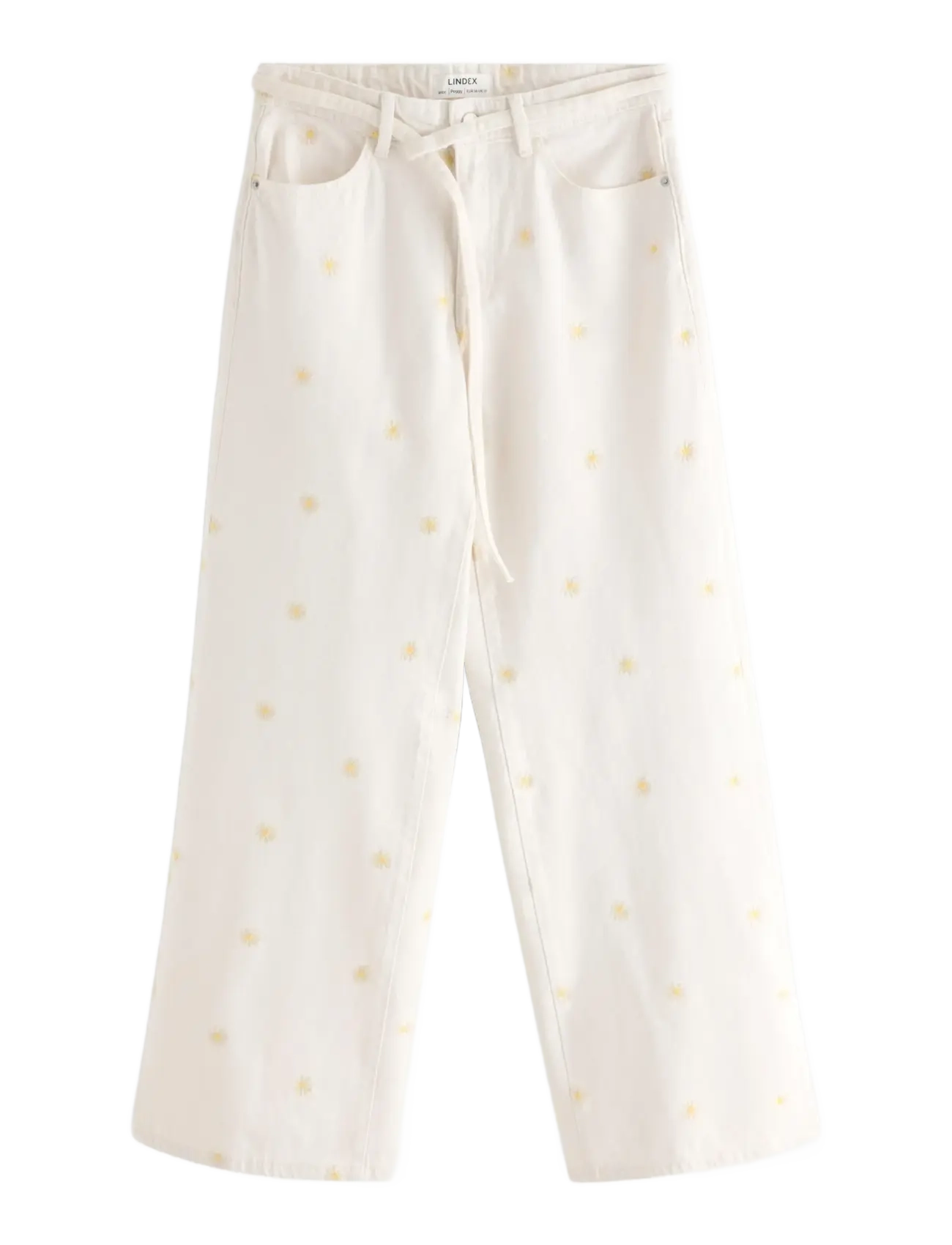 Wide Peggy Jeans With Embroidery