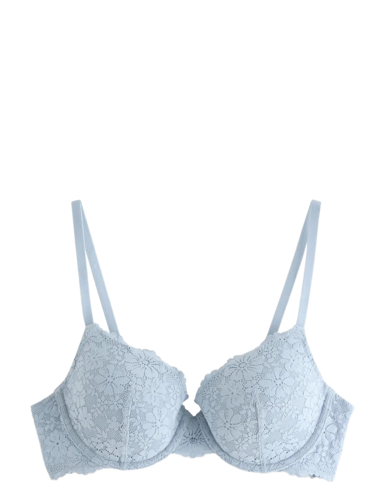 Lindex Lilja t-shirt bra with lace - BHs - LIGHT DUSTY BLUE / blue