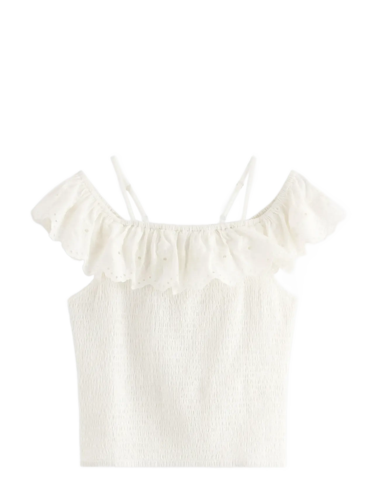 Lindex Top with off shoulder design - Oberteile - OFF WHITE / white