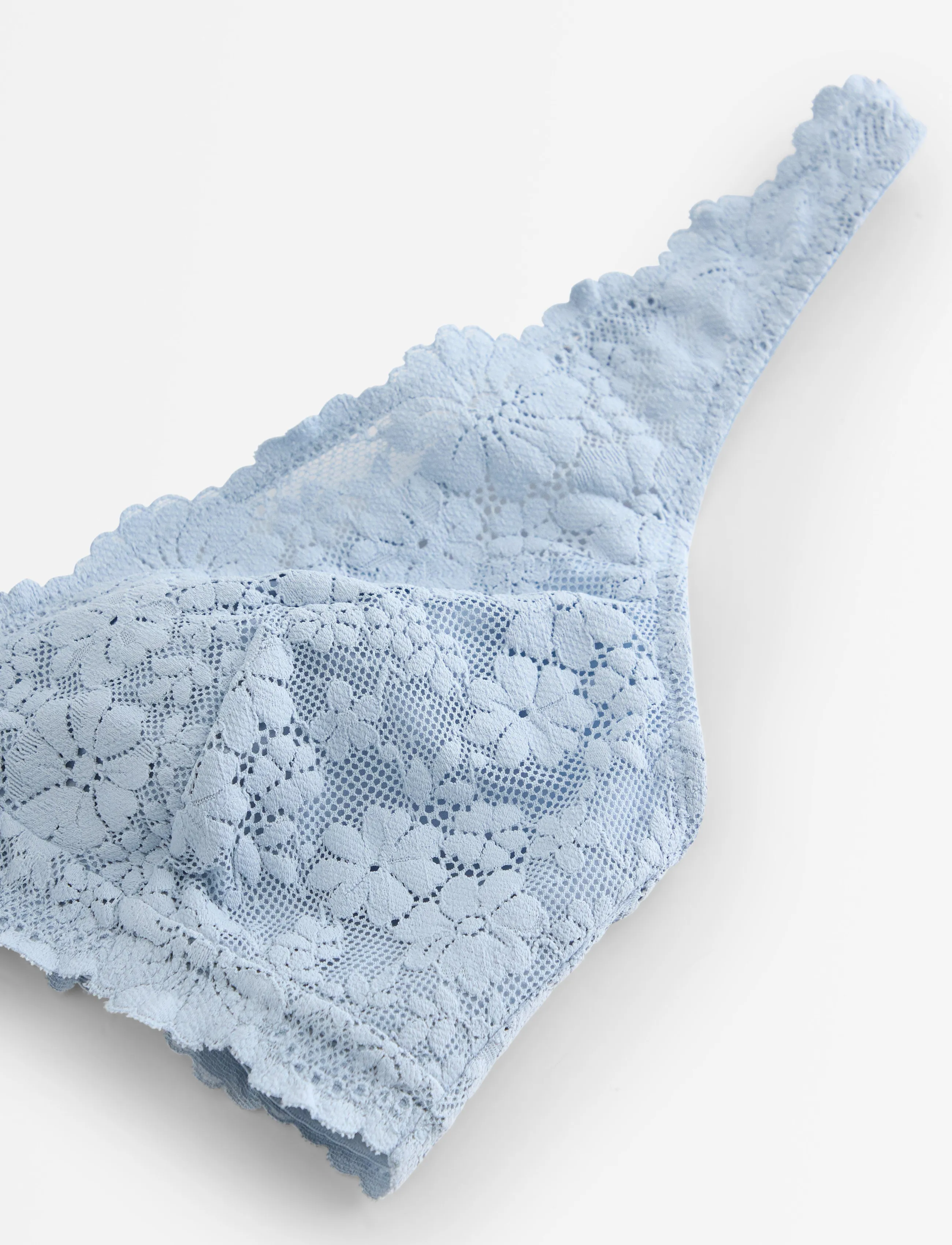 Lindex - Bralette in lace - light dusty blue - 5