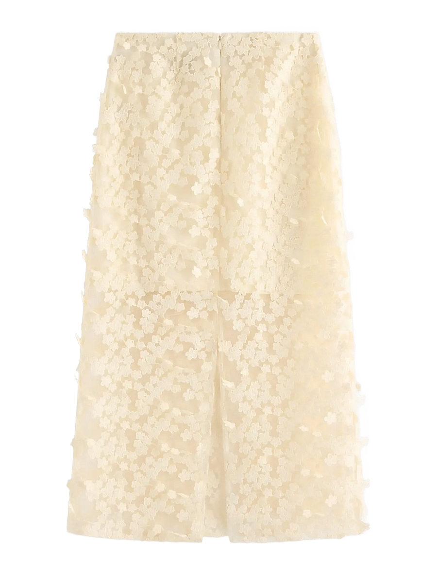 Lindex - Skirt Cornelia - midi-röcke - off white - 2