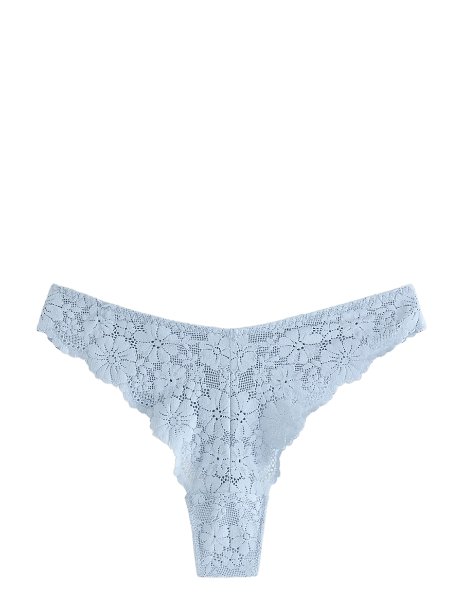 Lindex - Thong in lace - tangas - light dusty blue - 0