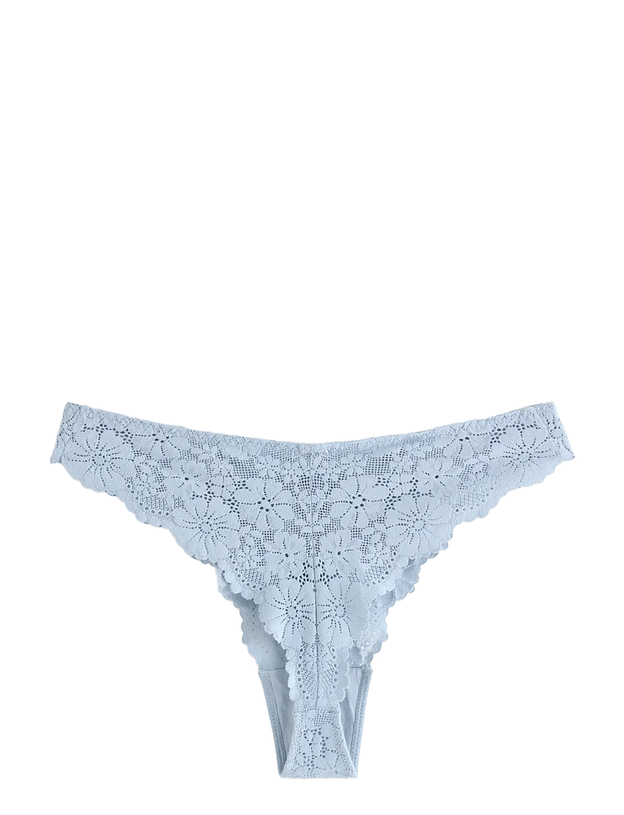 Lindex - Thong in lace - tangas - light dusty blue - 1