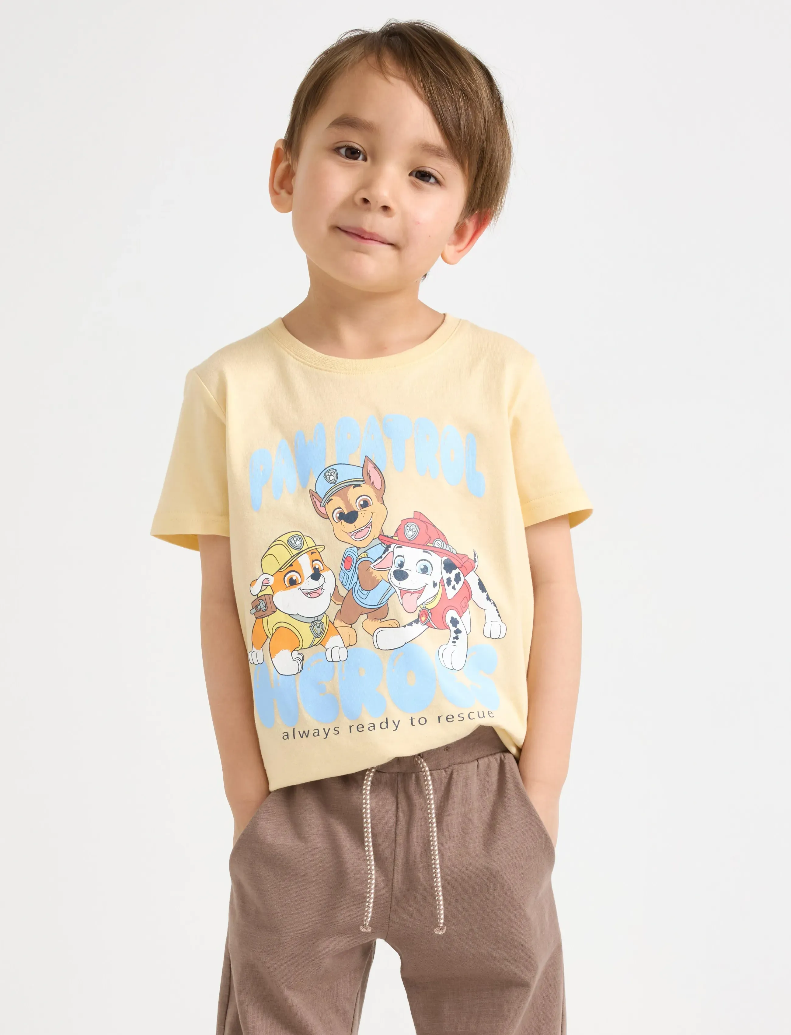 Lindex Paw Patrol Short-Sleeved Top, 92, T-shirts, Gelb - Short-sleeved, Kinder