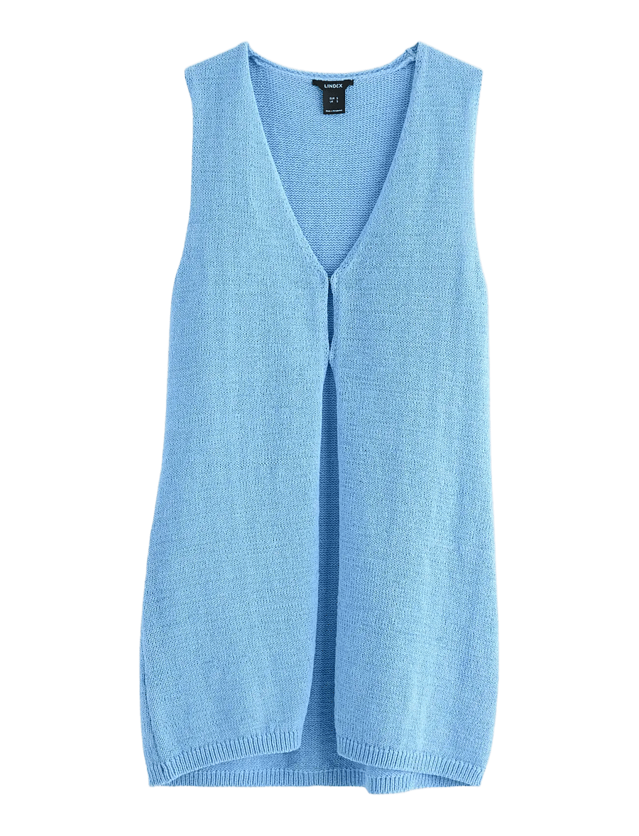 Lindex - Fine-knit vest - knitted vests - light blue - 1