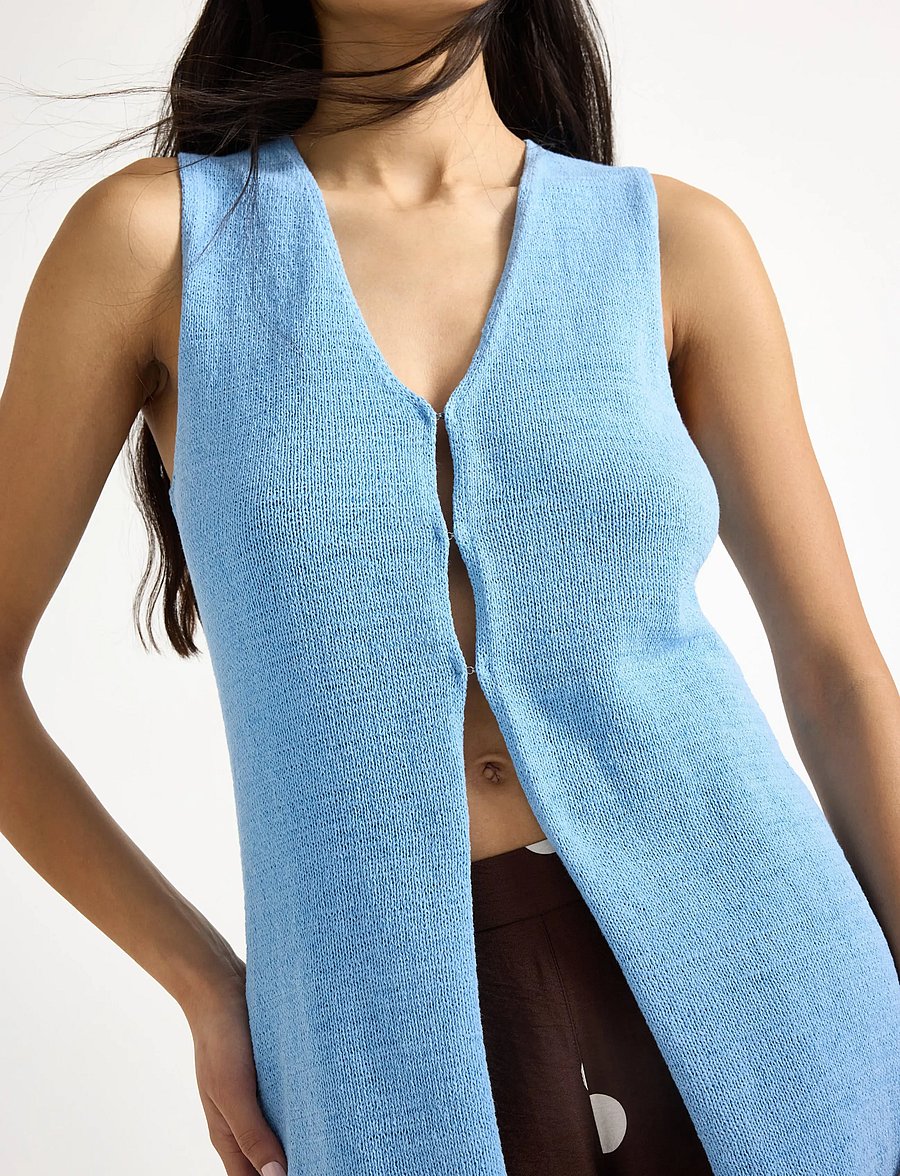 Lindex - Fine-knit vest - knitted vests - light blue - 4