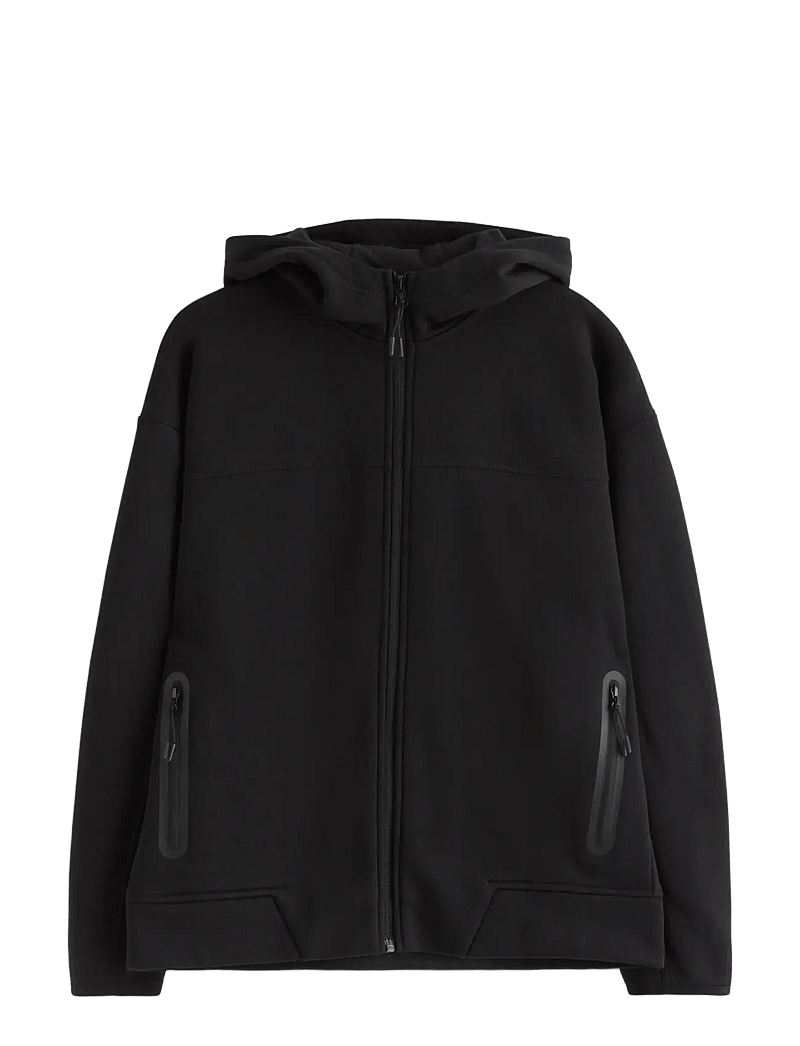 Lindex - Hoodie with brushed inside - hættetrøjer - black - 1