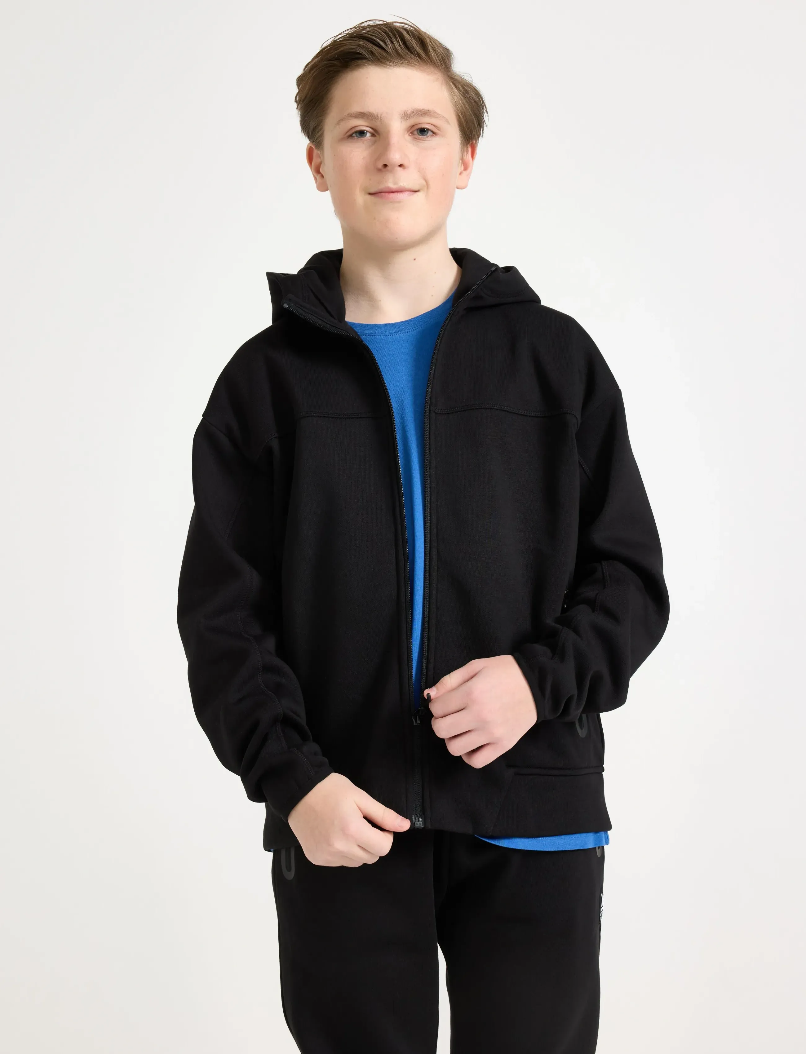 Lindex Hoodie With Brushed Inside, 128, Sweatshirts & Hoodies, Schwarz - Kinder