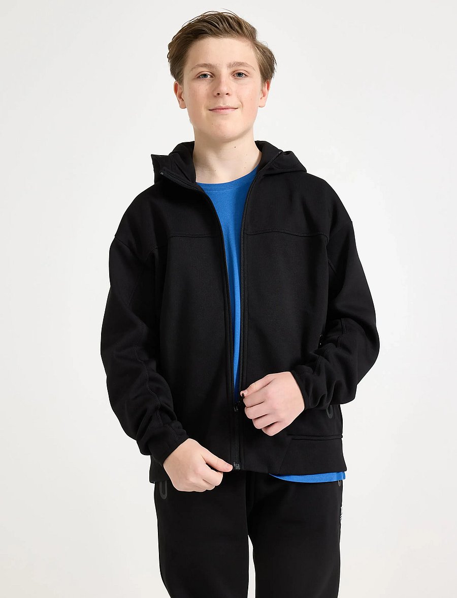Lindex - Hoodie with brushed inside - džemperi ar kapuci - black - 0