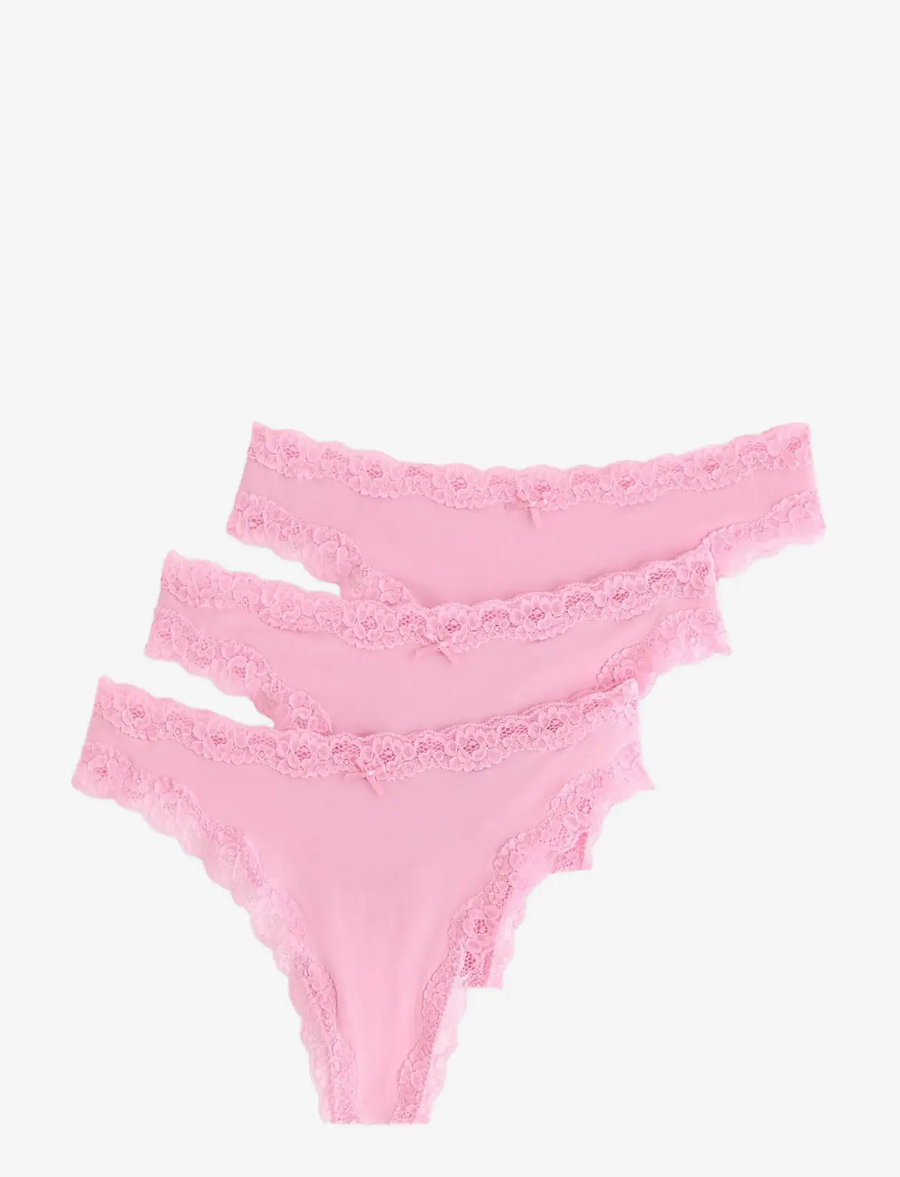 Lindex - Brief thong reg WILMA tencel 3 - stringtrosor - pink - 0