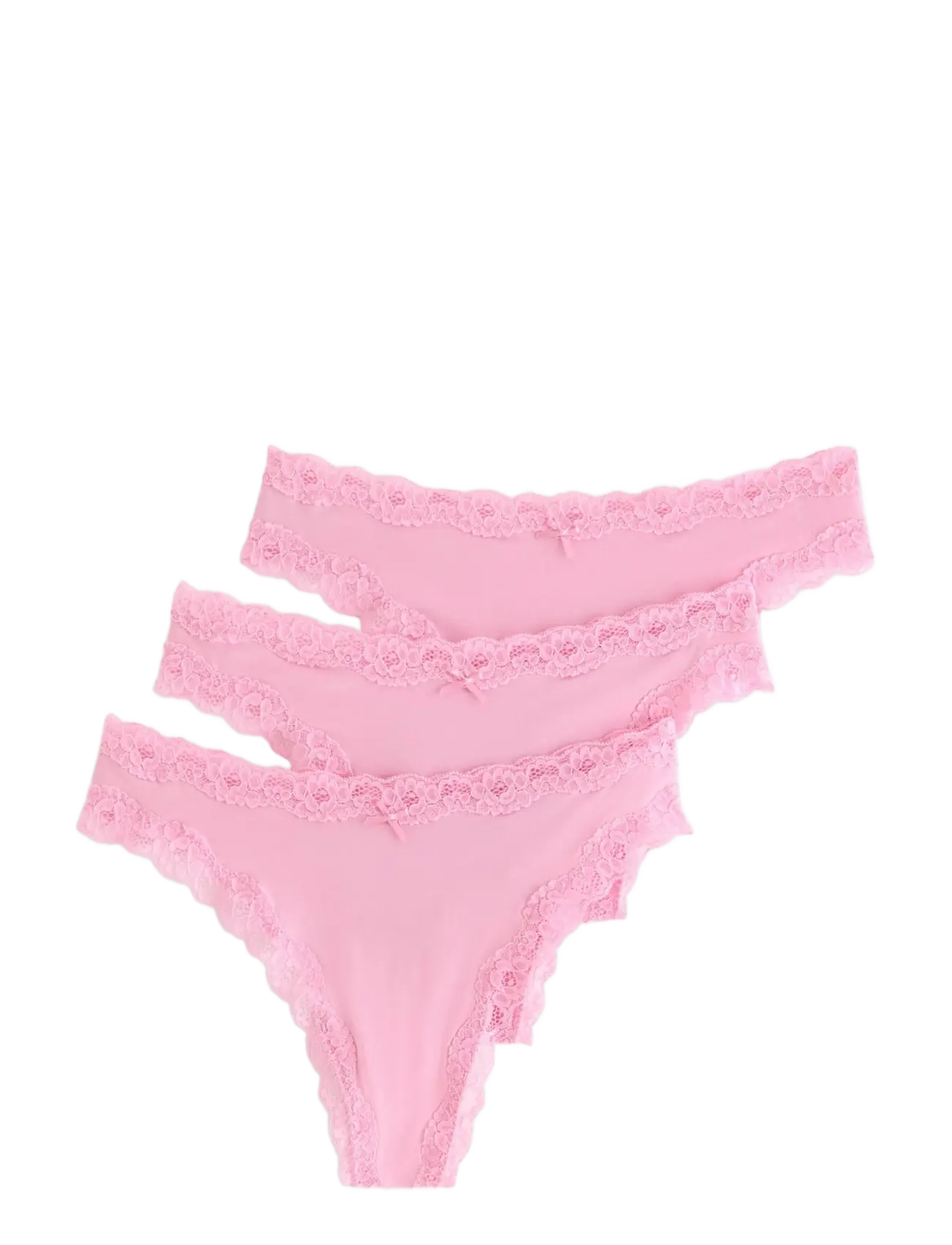 Lindex Brief thong reg WILMA tencel 3 - Stringtrusser - PINK / pink/rose