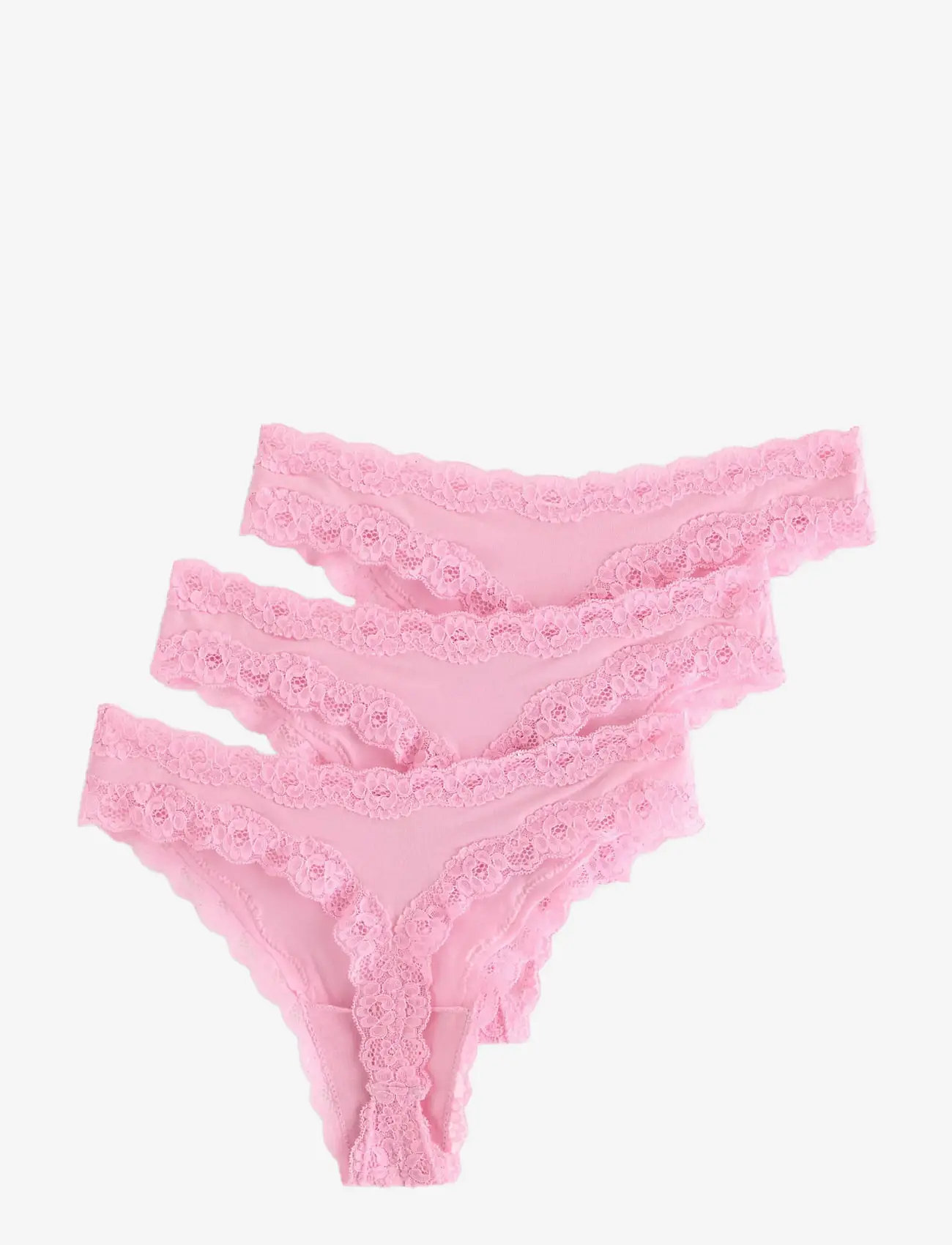 Lindex - Brief thong reg WILMA tencel 3 - stringtrosor - pink - 1