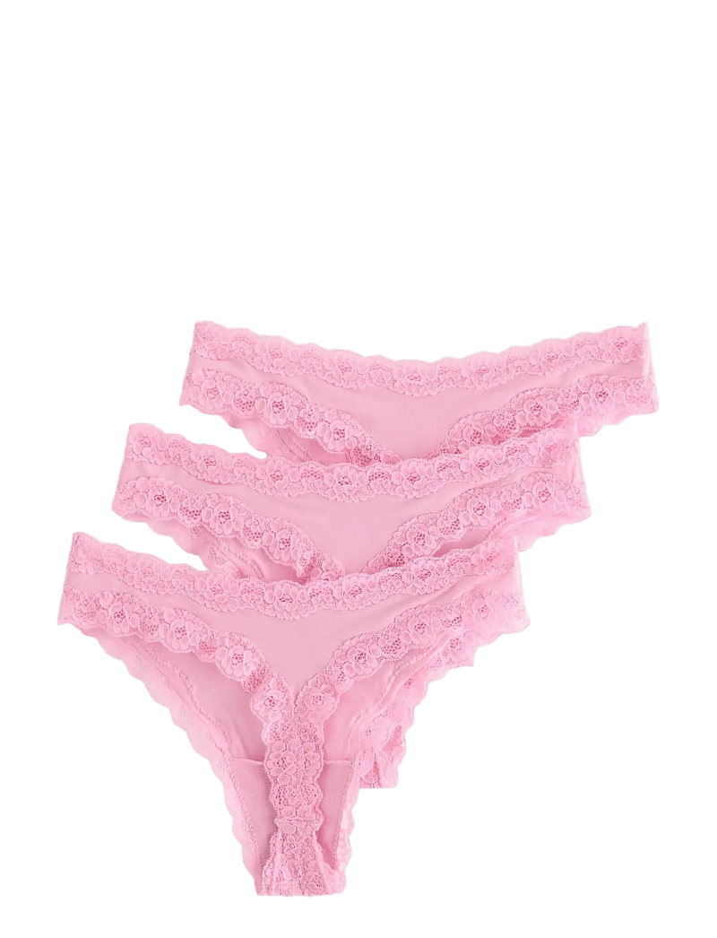 Lindex - Brief thong reg WILMA tencel 3 - stringtrosor - pink - 1