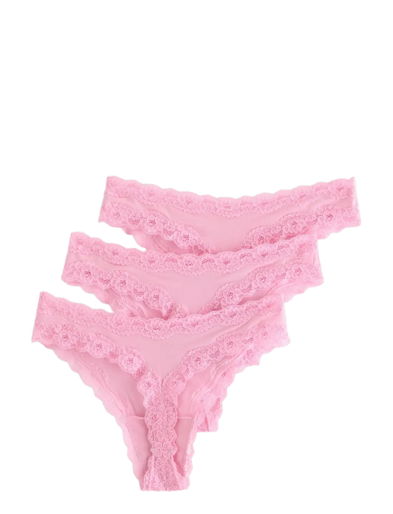 Lindex - Brief thong reg WILMA tencel 3 - strings - pink - 1