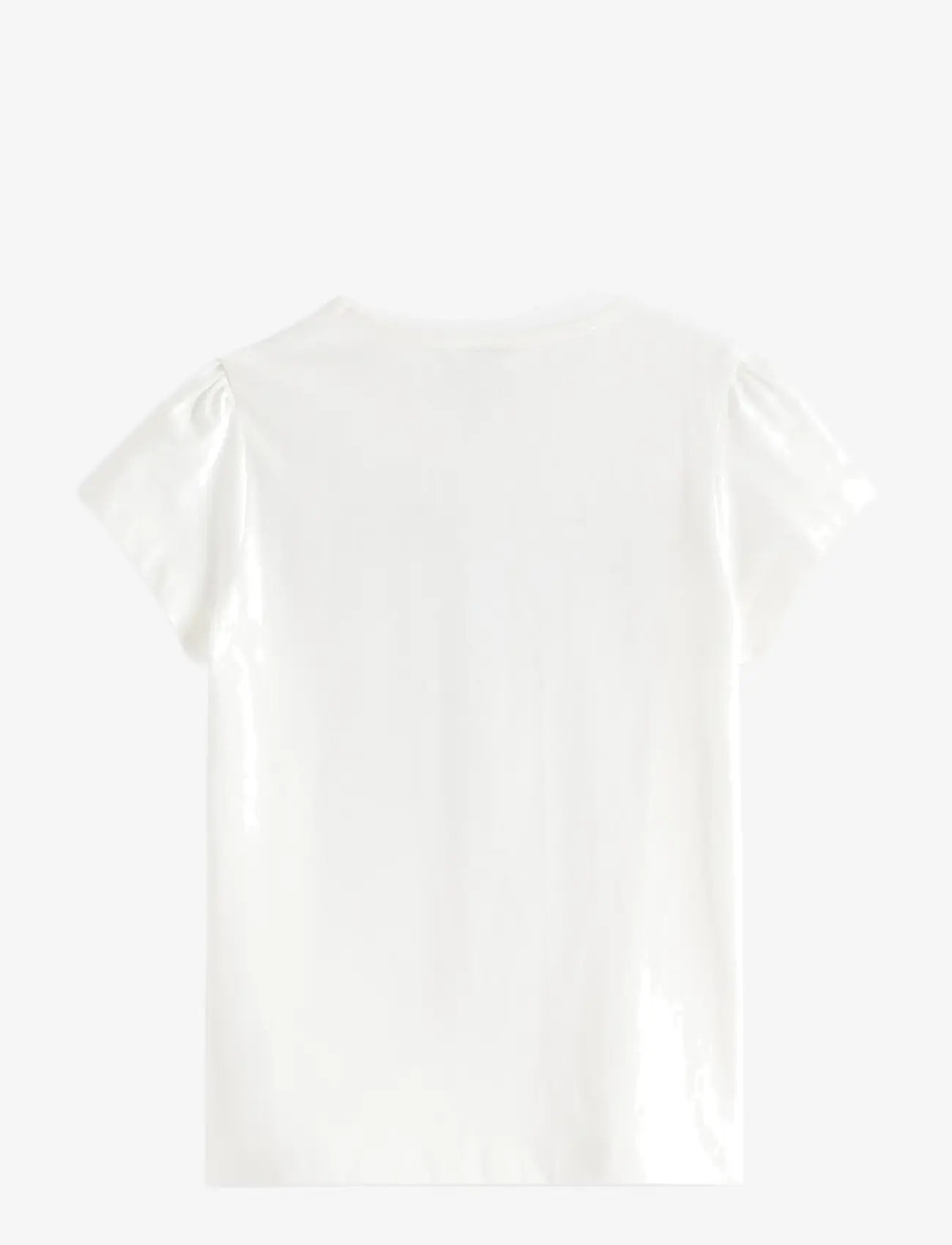 Lindex - Short-sleeved top with reversible sequins motif - kurzärmelige - light dusty white - 1