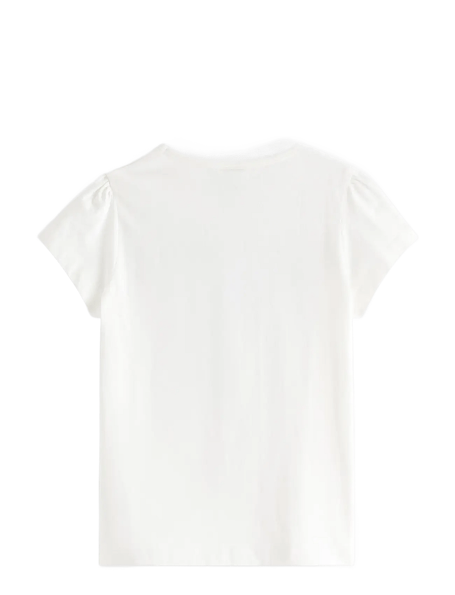 Lindex - Top ss butterfly flipsequins - kortærmede t-shirts - light dusty white - 1