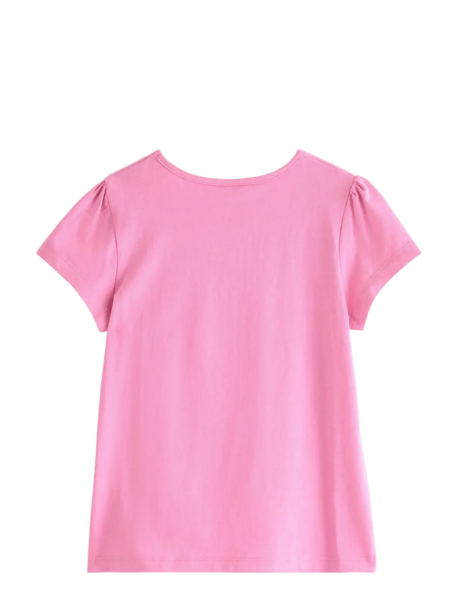 Lindex - Top ss butterfly flipsequins - kurzärmelige - pink - 2