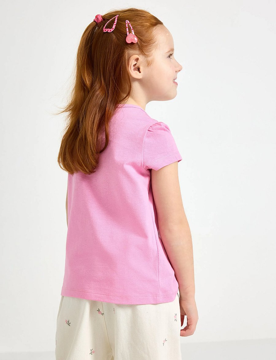 Lindex - Top ss butterfly flipsequins - kurzärmelige - pink - 3